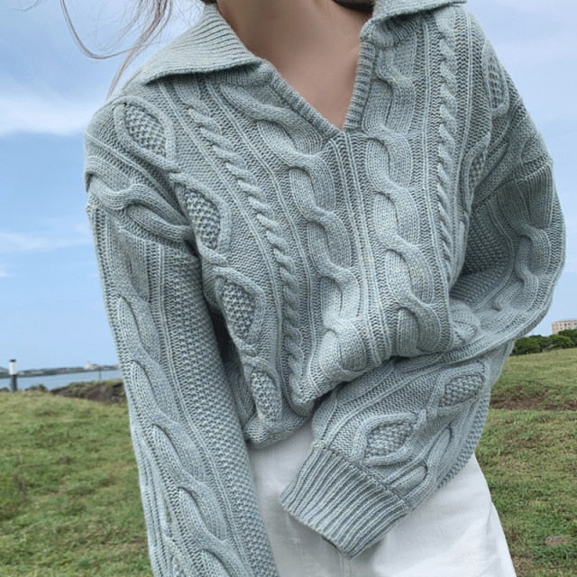  thdmladies Women Pullovers Knitted Casual sweater thedmladies