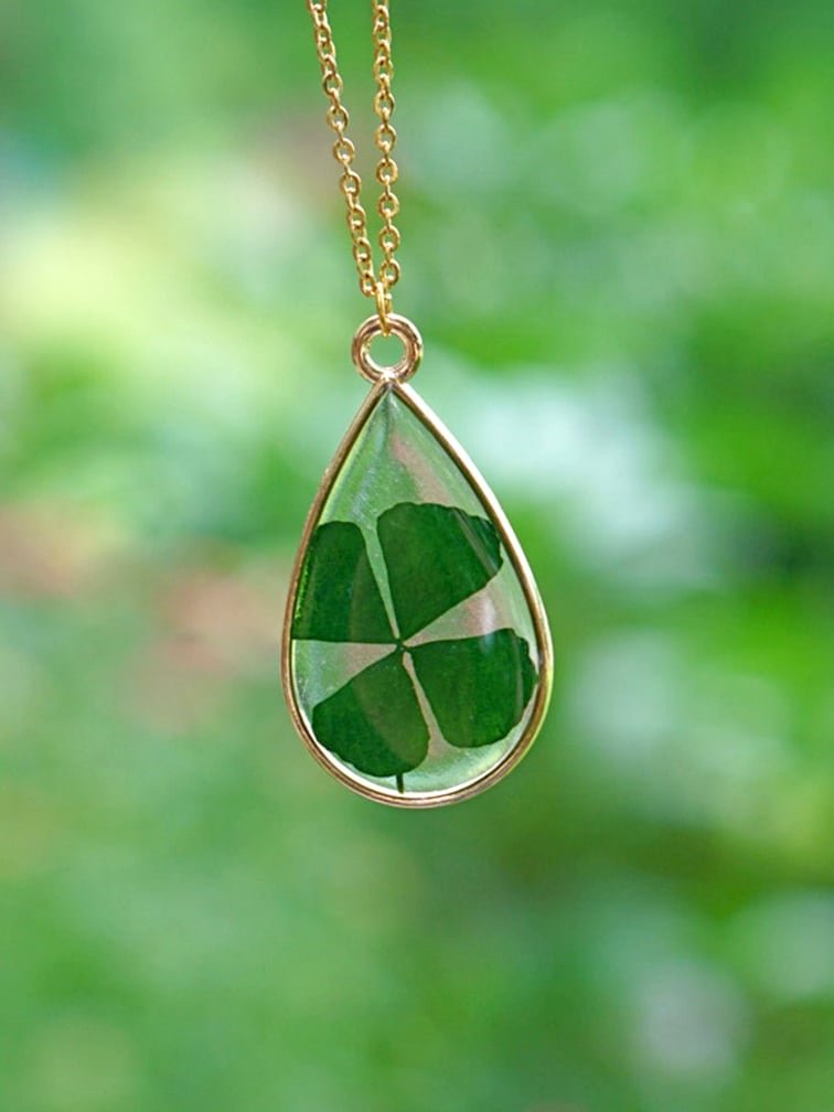 🔥Buy 2 Get 5% Off🔥Women's Real Four Leaf Clover Casual Necklace