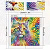 Kits de peinture en diamant partiel en forme sp&eacute;ciale de chat color&eacute; 5D DIY pour adultes d&eacute;butants d&eacute;coration int&eacute;rieure diamants et kits d&rsquo;art pr&eacute;cie