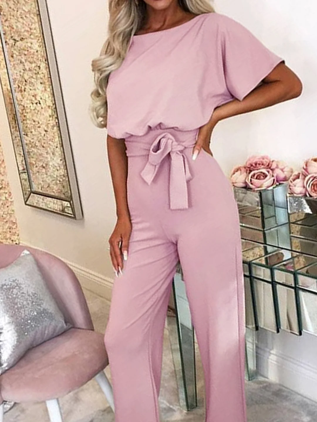 Work Crew Neck One-Pieces