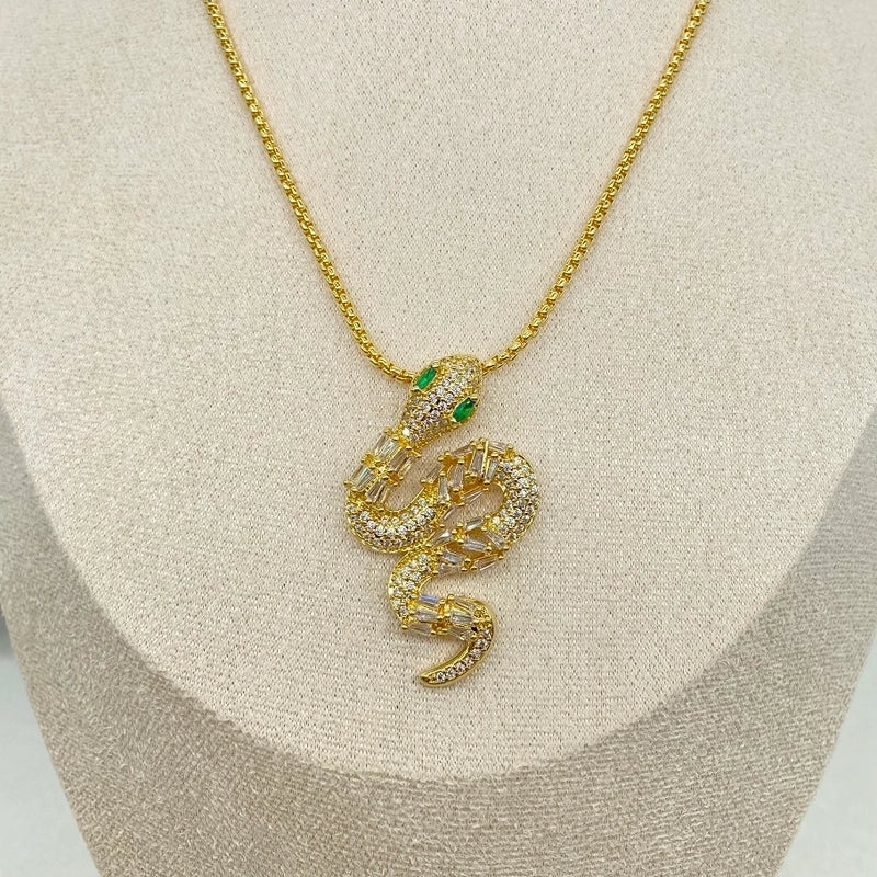 ALLOY Alloy Jewelry Copper Alloy  Snake Moissanite NECKLACES Pendant Necklaces