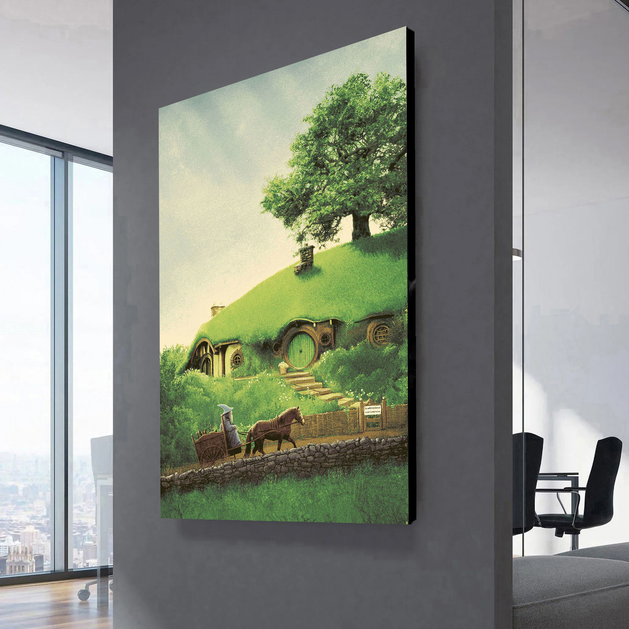 Gandalf Arrives in Hobbiton LOTR Canvas Wall Art 