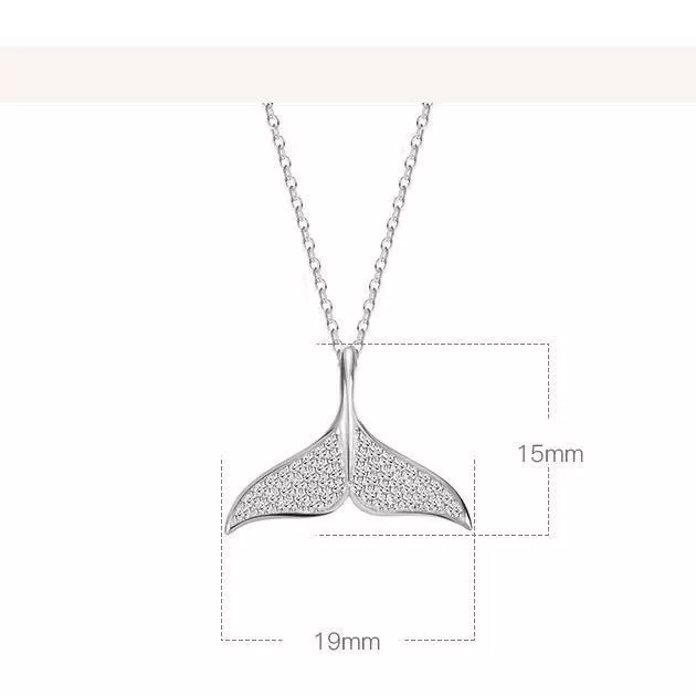Mermaid Tail Zirconia Gold-Plated Necklace
