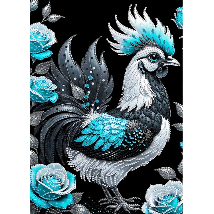 Rooster 30*40cm (Canvas) Special Shaped Drill Diamond Painting gbfke