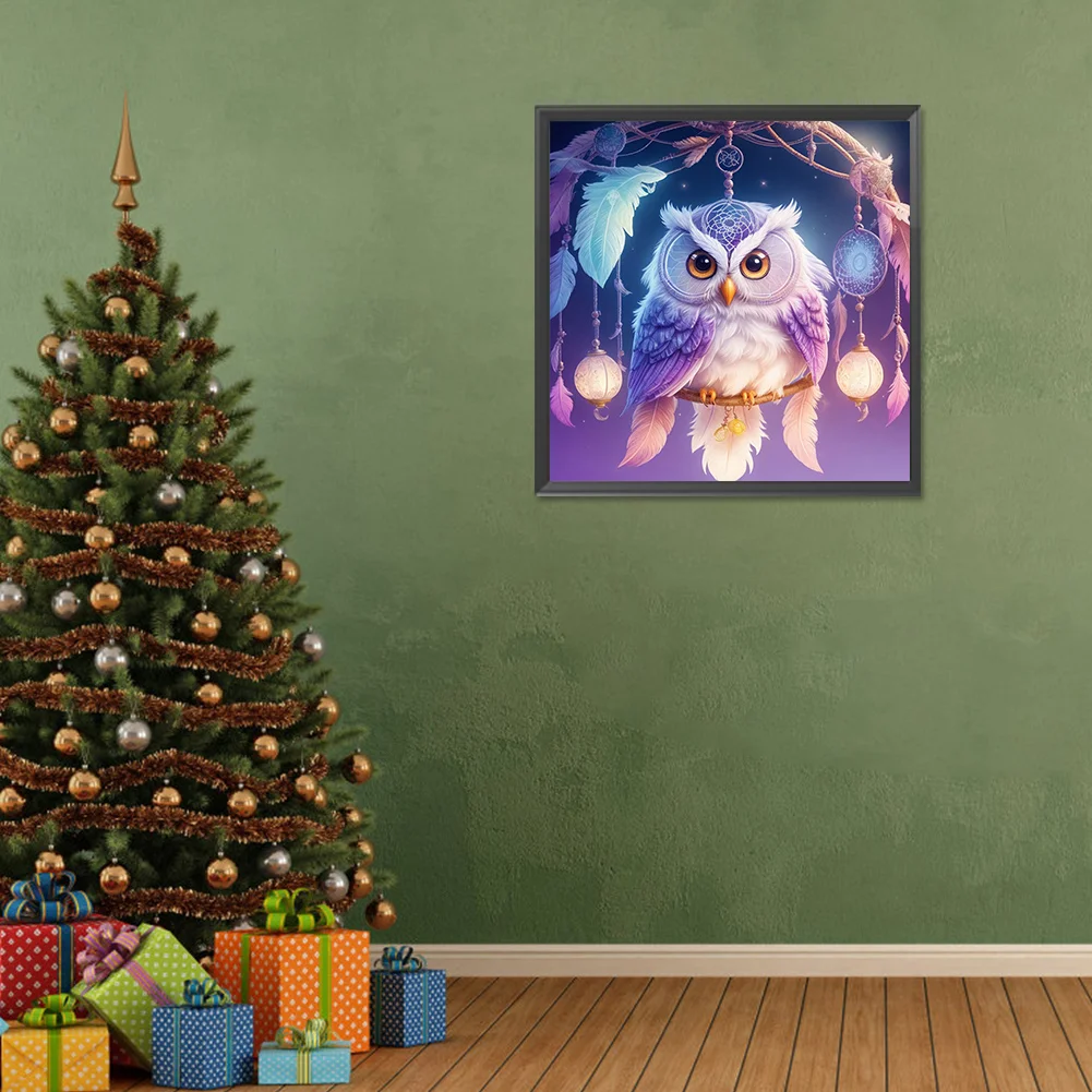 Diamond Painting - Full Round Drill - Owl Dream Net(Canvas|30*30cm)