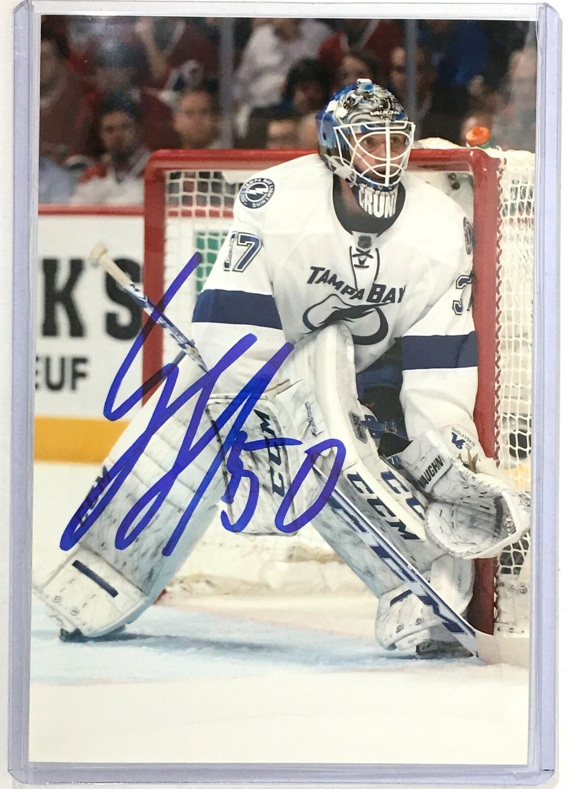 Kristers Gudlevskis Signed 4x6 Photo Poster painting Tampa Bay Lightning Auto Autograph