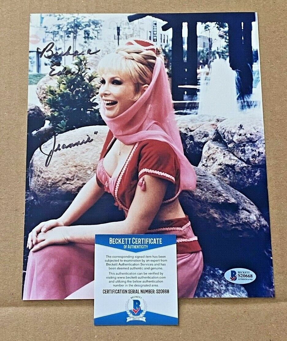 BARBARA EDEN SIGNED I DREAM OF JEANNIE 8X10 Photo Poster painting BECKETT CERTIFIED