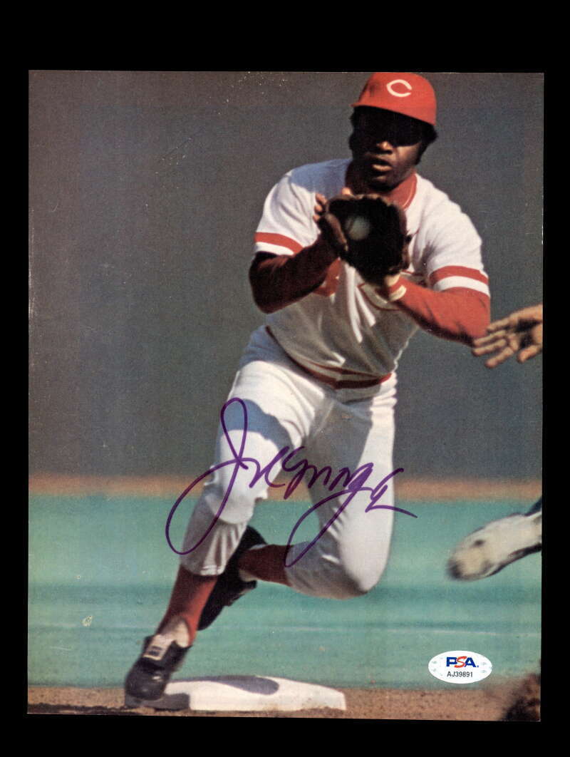 Joe Morgan PSA DNA Coa Signed Vintage 8x10 Photo Poster painting Reds Autograph