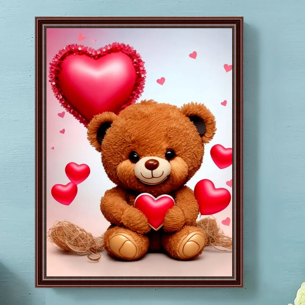 Diamond Painting - Full Round Drill - Love Bear(Canvas|30*40cm)