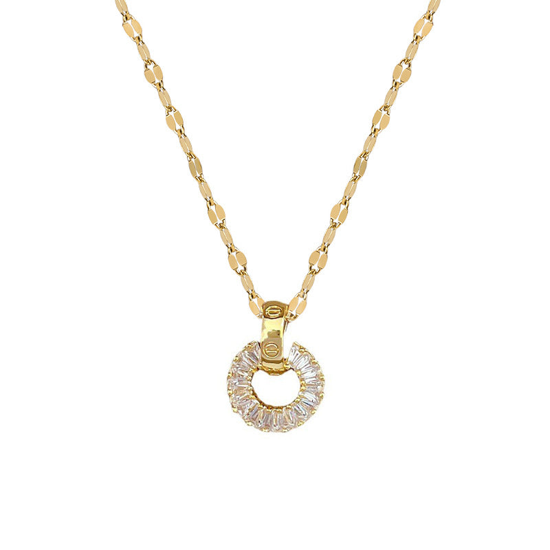 Korean Cosmos Geometric Titanium Steel Electroplating Earrings