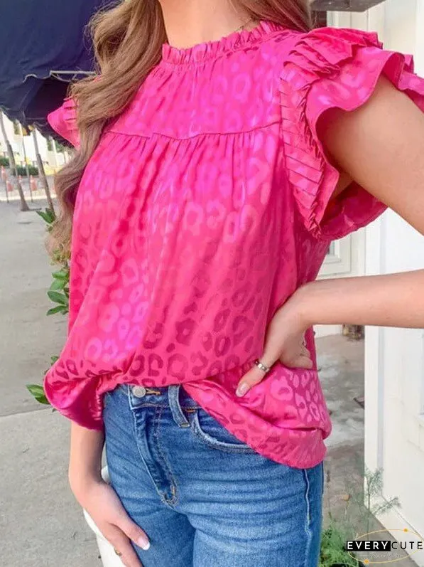 Fuchsia Cheetah Print Top