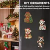 10PCS DIY Pearl Diamond Painting Christmas Fridge Magnets, Sparkling Rhinestone Refrigerator Magnet Craft Kit for Home Decor & Gifts
