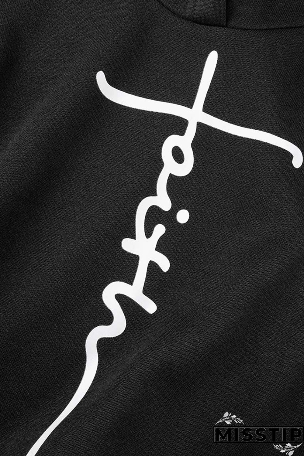 Black Casual Print Patchwork Hooded Collar Long Sleeve Dresses