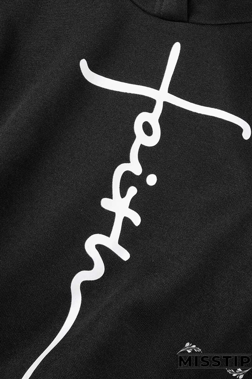 Black Casual Print Patchwork Hooded Collar Long Sleeve Dresses