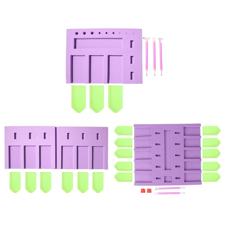 DIY Diamond Painting Tools Point Drill Pen Trays Dics Storage Box Racks