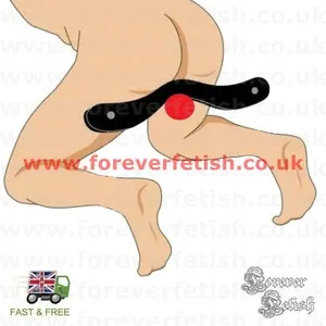 pornhint Pornhint Mens Humbler Ball Crusher Enforcer Male Chastity Device Mistress Slave Submissive Cuckold Wooden Painted Black UK - Mature