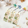 3Pcs DIY Pearl Painting Sunflower Bookmark with Butterfly Pendant Home Office Supplies Gift for Book Lovers