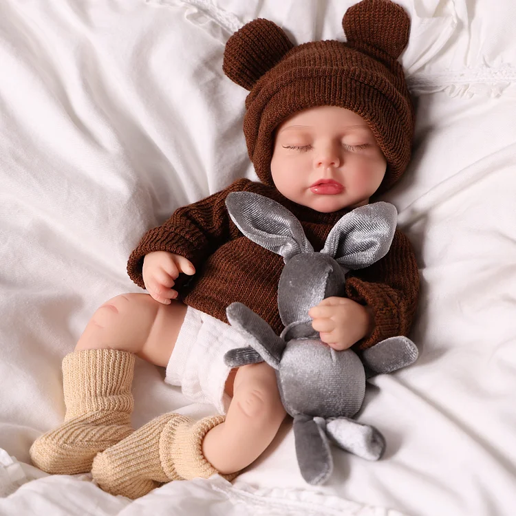 Babeside Lucy 12'' Realistic Silicone Sleeping Baby Little Infant Boy Emotional Comfort Companion