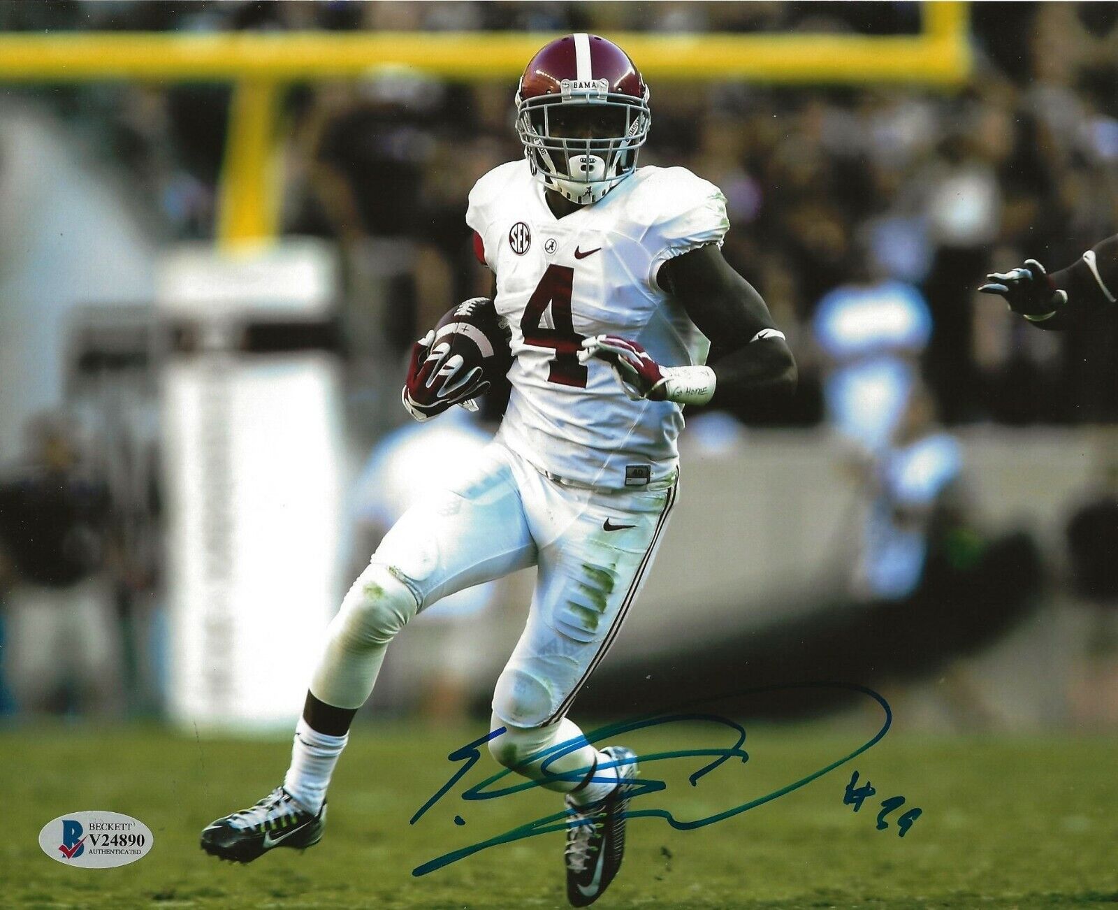 Eddie Jackson Chicago Bears signed Alabama Crimson Tide 8x10 Photo Poster painting 3 Beckett