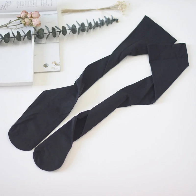 1 Pair Stripe Stockings Girls Women Over Knee Thigh High Over The Knee Socks for Ladies Sexy Warm Knee Socks Black White