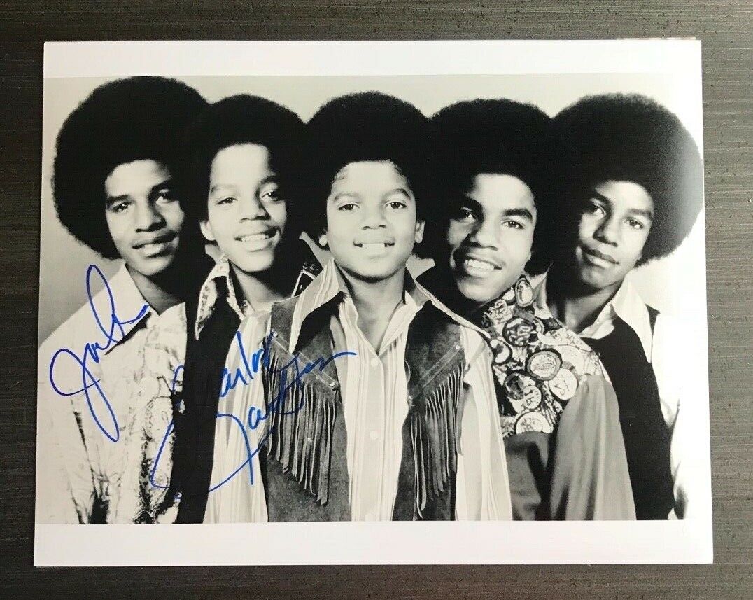 * JACKSON'S * signed 11x14 Photo Poster painting * MARLON & JACKIE JACKSON * PROOF * 2