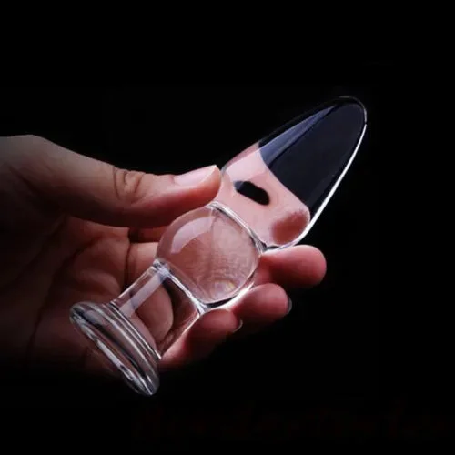 pornhint Pornhint Glass Butt Plug Anal Dildo Crystal Beads Ball Fake Penis Masturbation Sex Toys