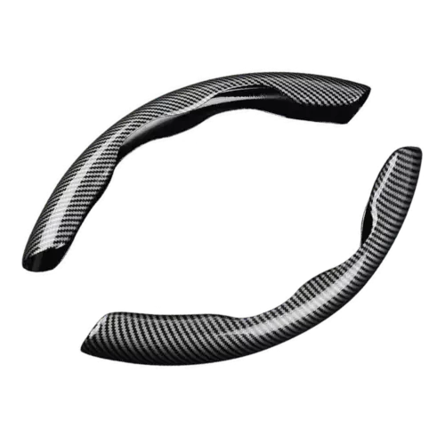 Dronehint 2x Glossy Carbon Fiber Car Steering Wheel Booster Cover Non-Slip Universal Parts (For: Acura) Parts