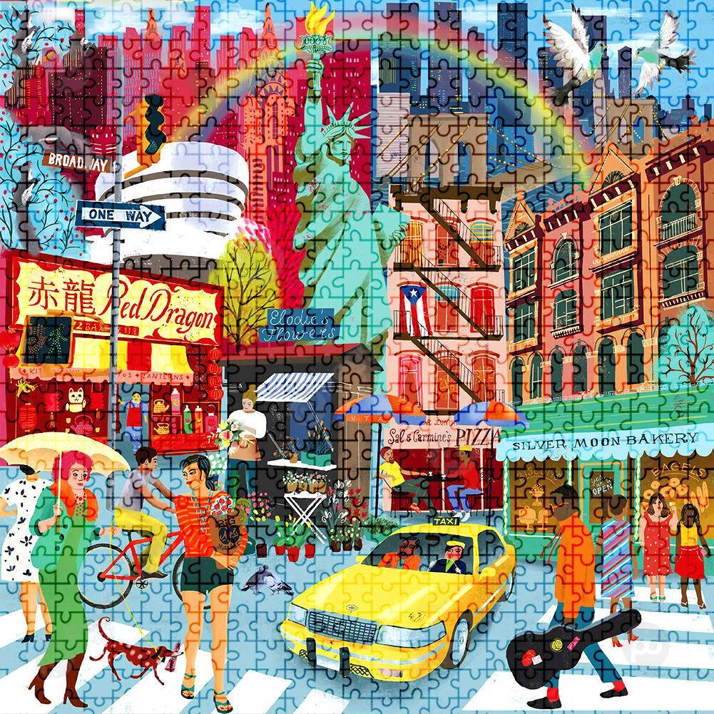 

1000 Pieces DIY Downtown Street Puzzle Educational Learning Assembling Toys, 501 Original