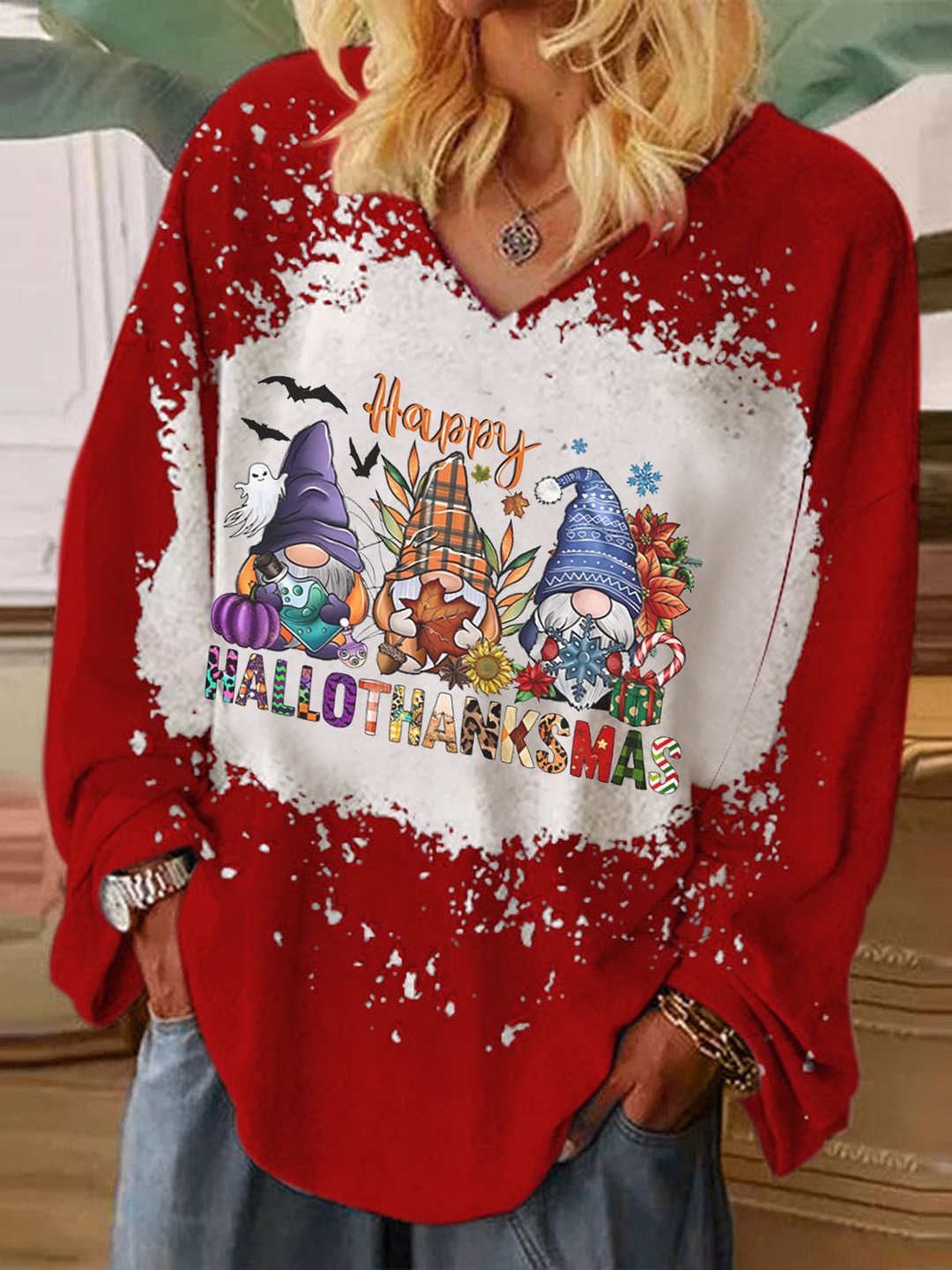 Happy Hallothanksmas Holiday Tie Dye Shirt