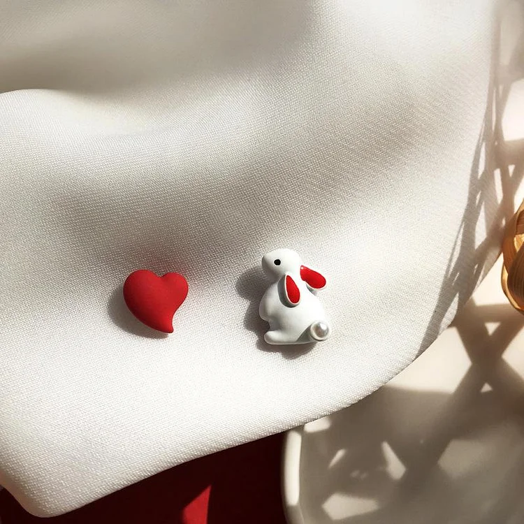 Sweet Lovely White Rabbit Earrings