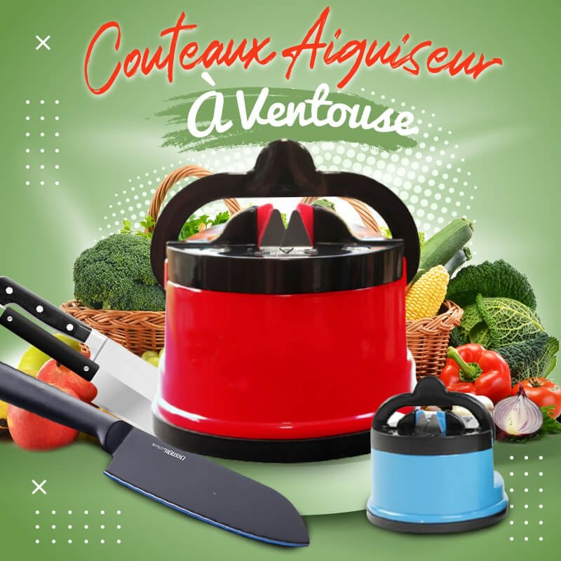 €9.99✨ Couteaux Aiguiseur À Ventouse【Acheter 2, obtenir 2 gratuit】