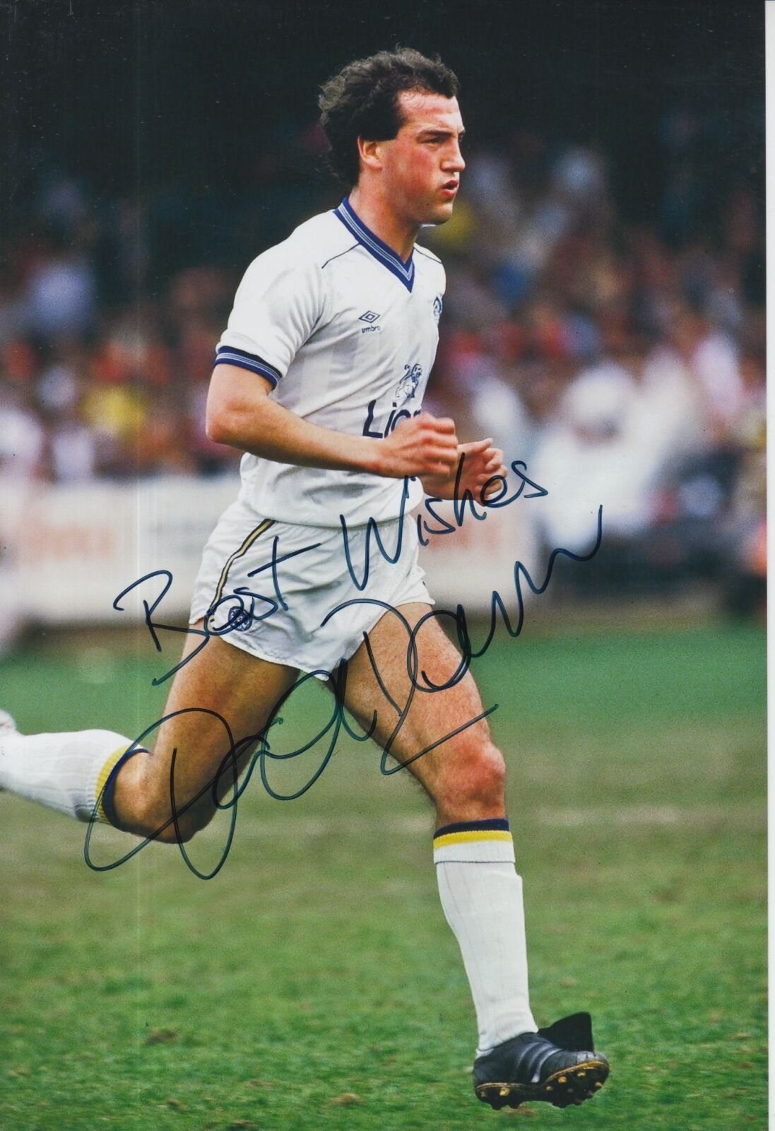 David Rennie Hand Signed Leeds United 12x8 Photo Poster painting.