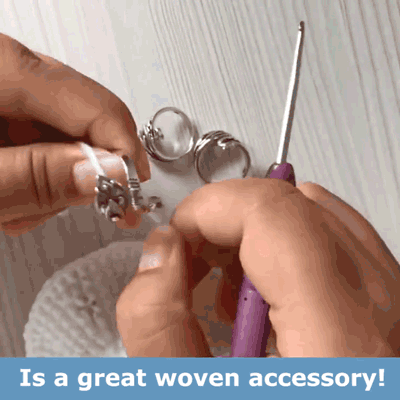 Gozadera upgraded 3 pcs crochet ring for finger yarn guide