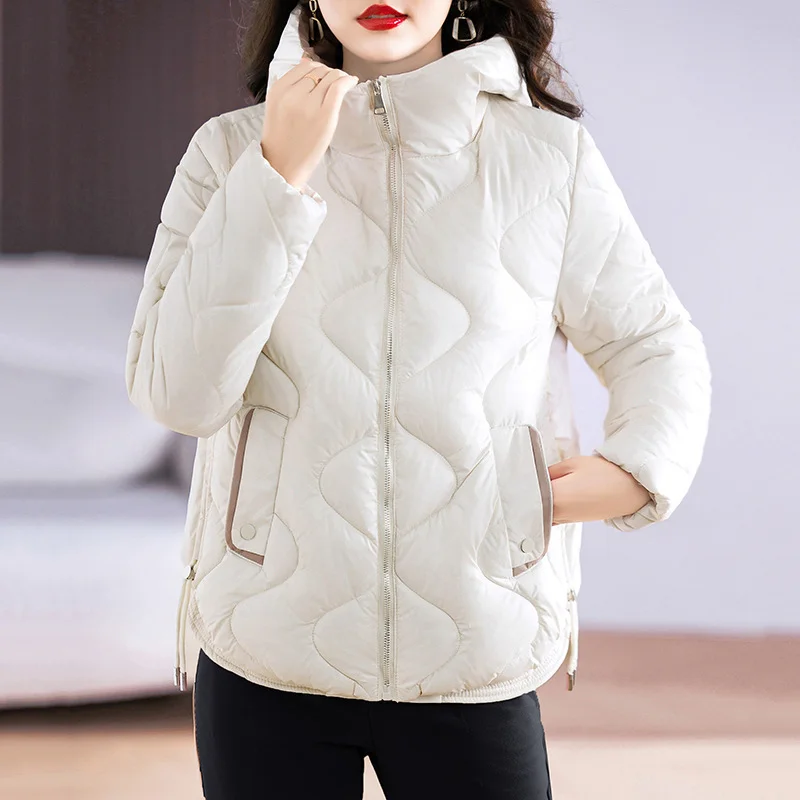 Toloer Cotton-Padded Clothes Women Short Style 2024 New Bright Face Fashion Foreign Style Show Thin Thin Hooded Cotton-Padded Jacket Women Cotton-Padded Jacket Coat-Outfit Ideas