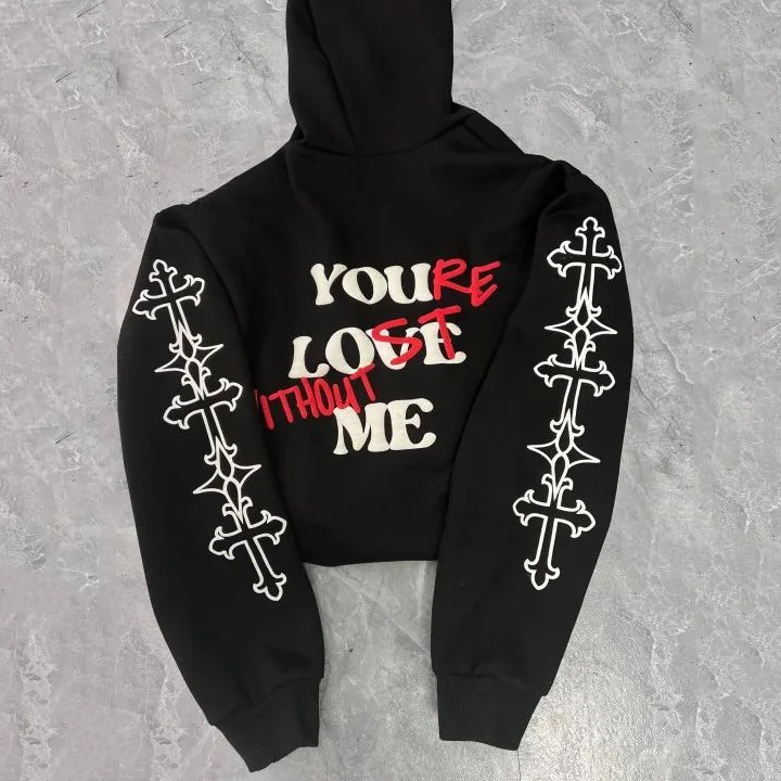 You're Lost Without Me Pigeon Print Full Zip Hoodies