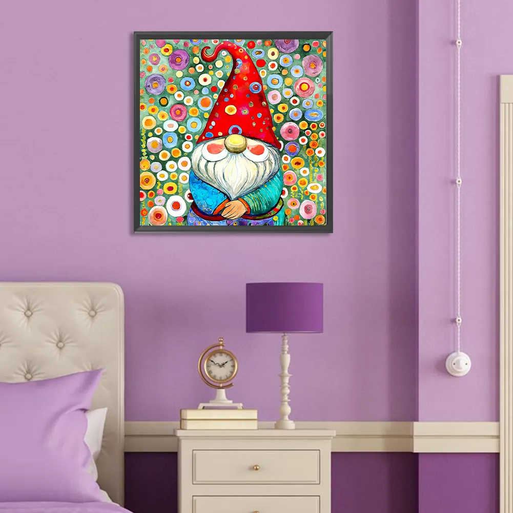 Diamond Painting - Full Round Drill - Garden Gnome(Canvas|30*30cm)