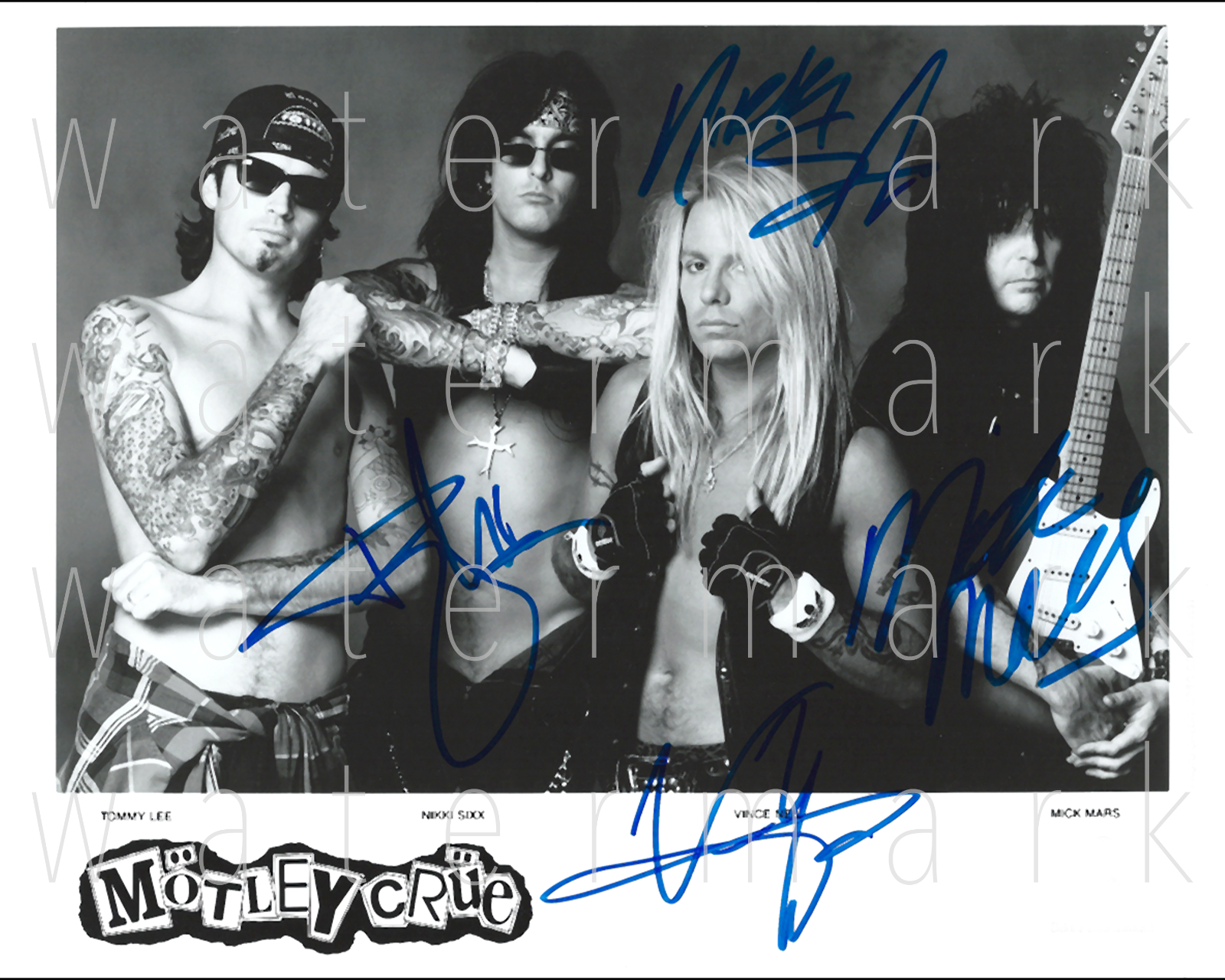 Motley Crue signed 8x10 rp Photo Poster painting picture poster autograph