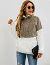 Zipper lapel blouse