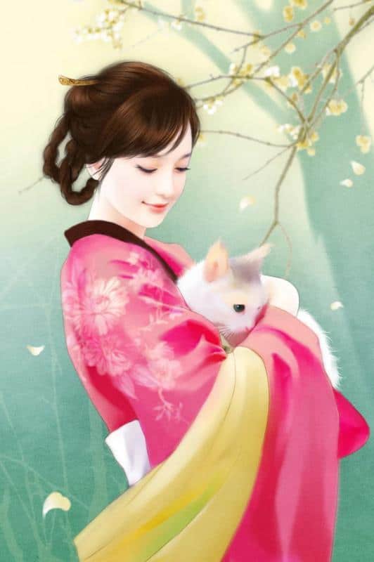 

Asian Girl And Her Cat – People Paint By Numbers - 40*50CM, 501 Original