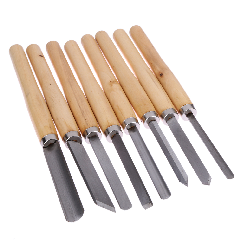 

New 8pc Wood Lathe Chisel Set Turning Tools Woodworking Gouge Skew Parting, 501 Original
