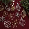 Golden Shimmer Christmas's Tree Hanging Decor Balls
