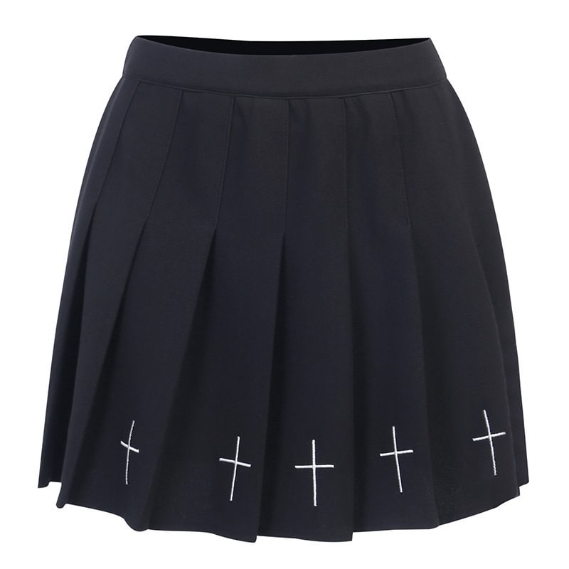 Punk Functional A-Line Tactical Pleated Skirt