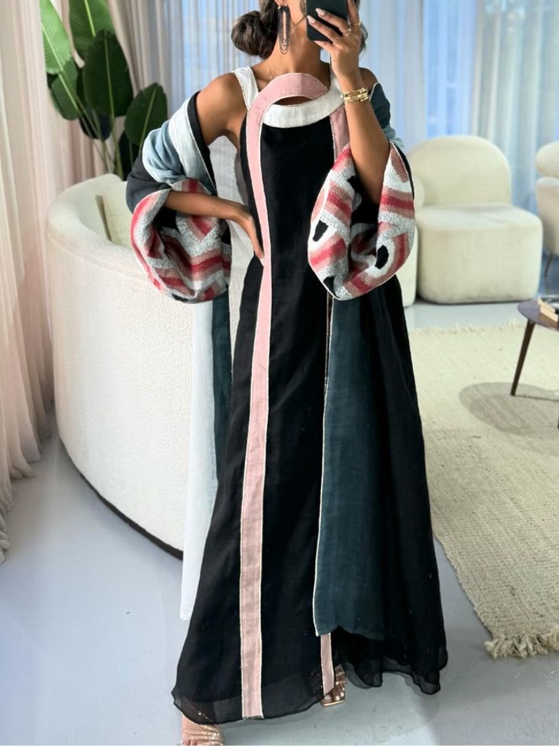 Elegant Contrasting Casual Jacket and Slip Dress | Oxredo Shop Ramadan Sale