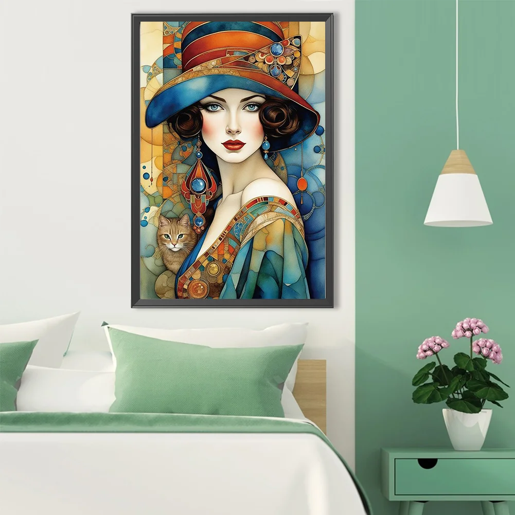 Diamond Painting - Full Round Drill - Lady(Canvas|40*60cm)