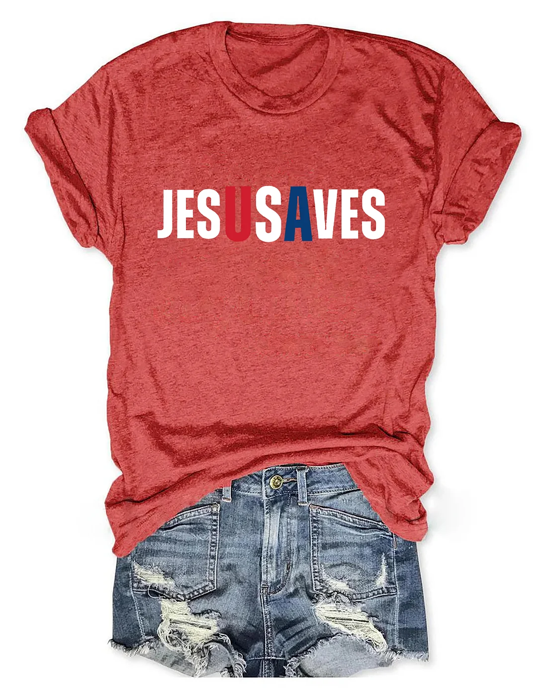 Jesus Saves USA T-shirt