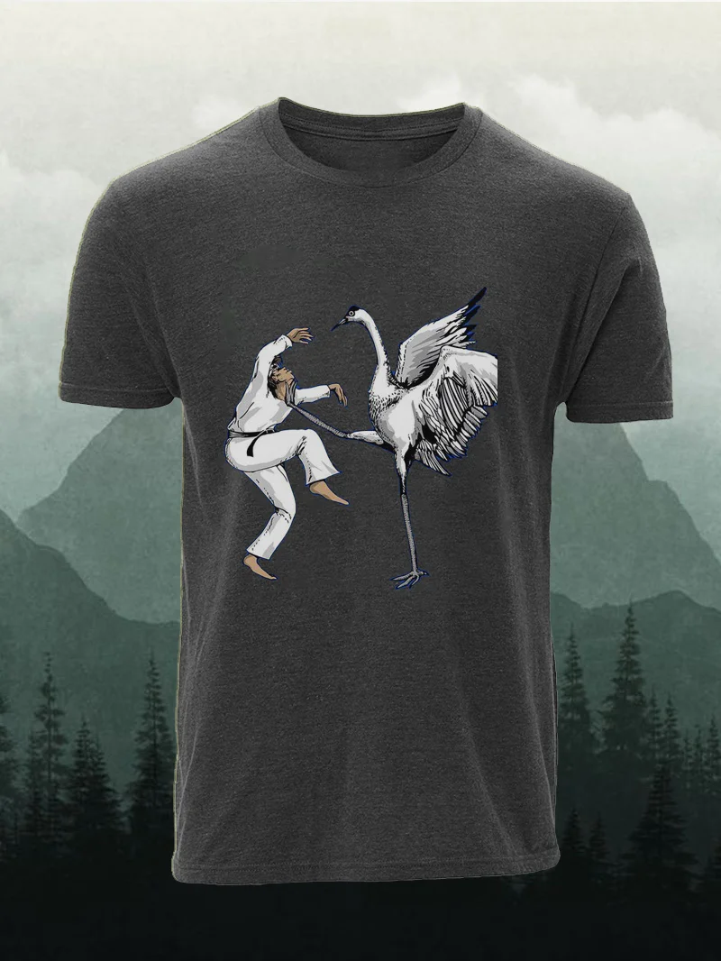 Men's Cranes and Humans Playing Short Sleeve Shirt in  mildstyles