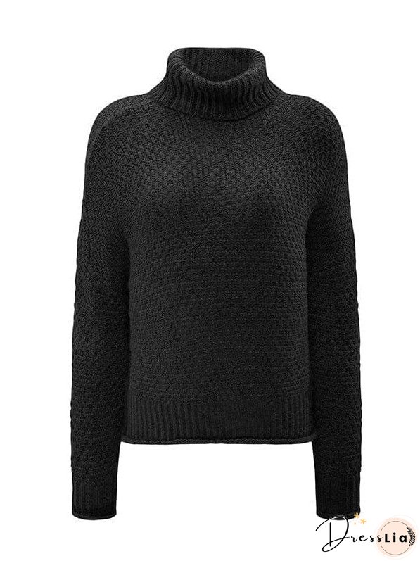 Knitted Turtleneck Pullover Sweater