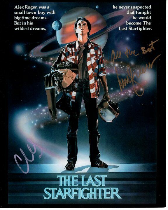 LANCE GUEST and MARY CATHERINE STEWART signed 8x10 THE LAST STARFIGHTER Photo Poster painting