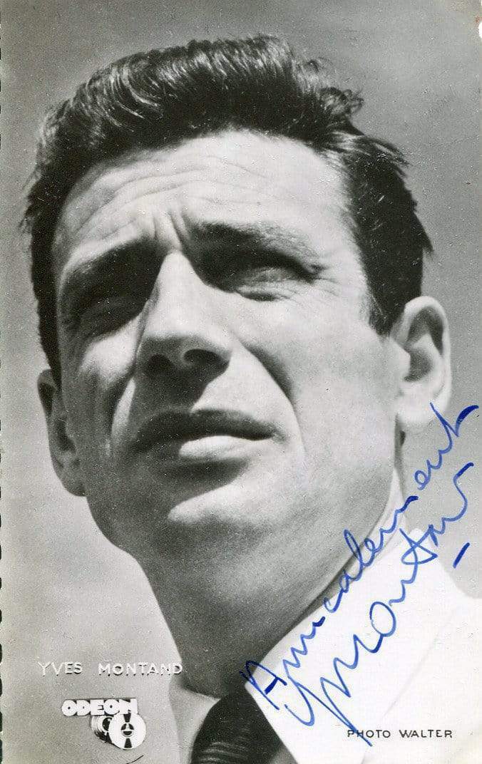 Yves Montand (+) French actor singer autographed Photo Poster painting