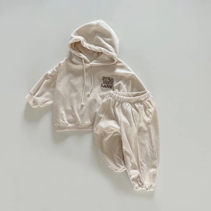 Baby Toddler Boy/Girl Letter Embroidery Hooded Tops and Pants Set